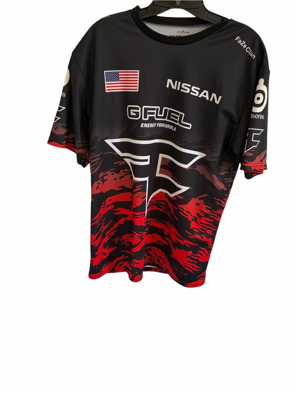 Faze Clan Black & Red G FUEL Sponsored Men's Jersey